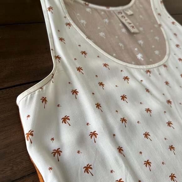 Anthropologie Dolan Palm Tree Design Tank Top Medium EUC - Picture 7 of 15